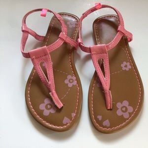 Faded Glory Children’s Sandals. Flip flop toe. Bright Pink. Size 10.